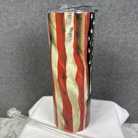 U.S. ARMY 20oz Tumbler Flag Hand United States E Pluribus Unum Metal Double Wall - Picture 4 of 8
